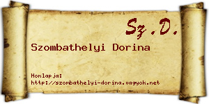 Szombathelyi Dorina névjegykártya