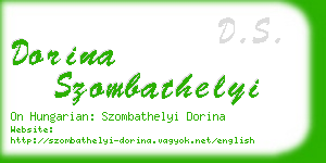 dorina szombathelyi business card